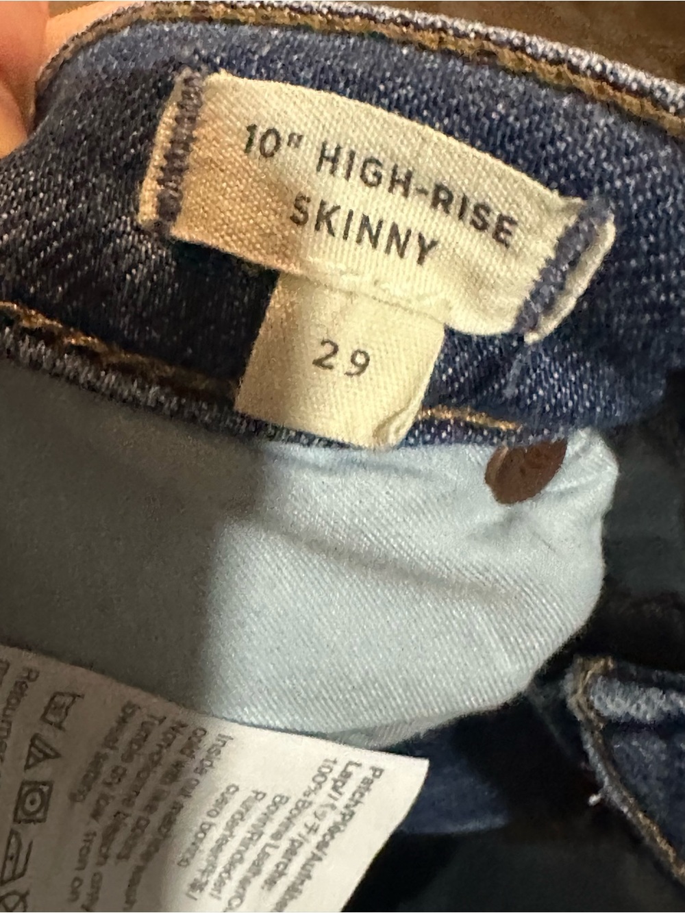 Madewell High Rise Skinny Jeans Women’s Size 29 Dark Wash Stretch Denim - Picture 10 of 10
